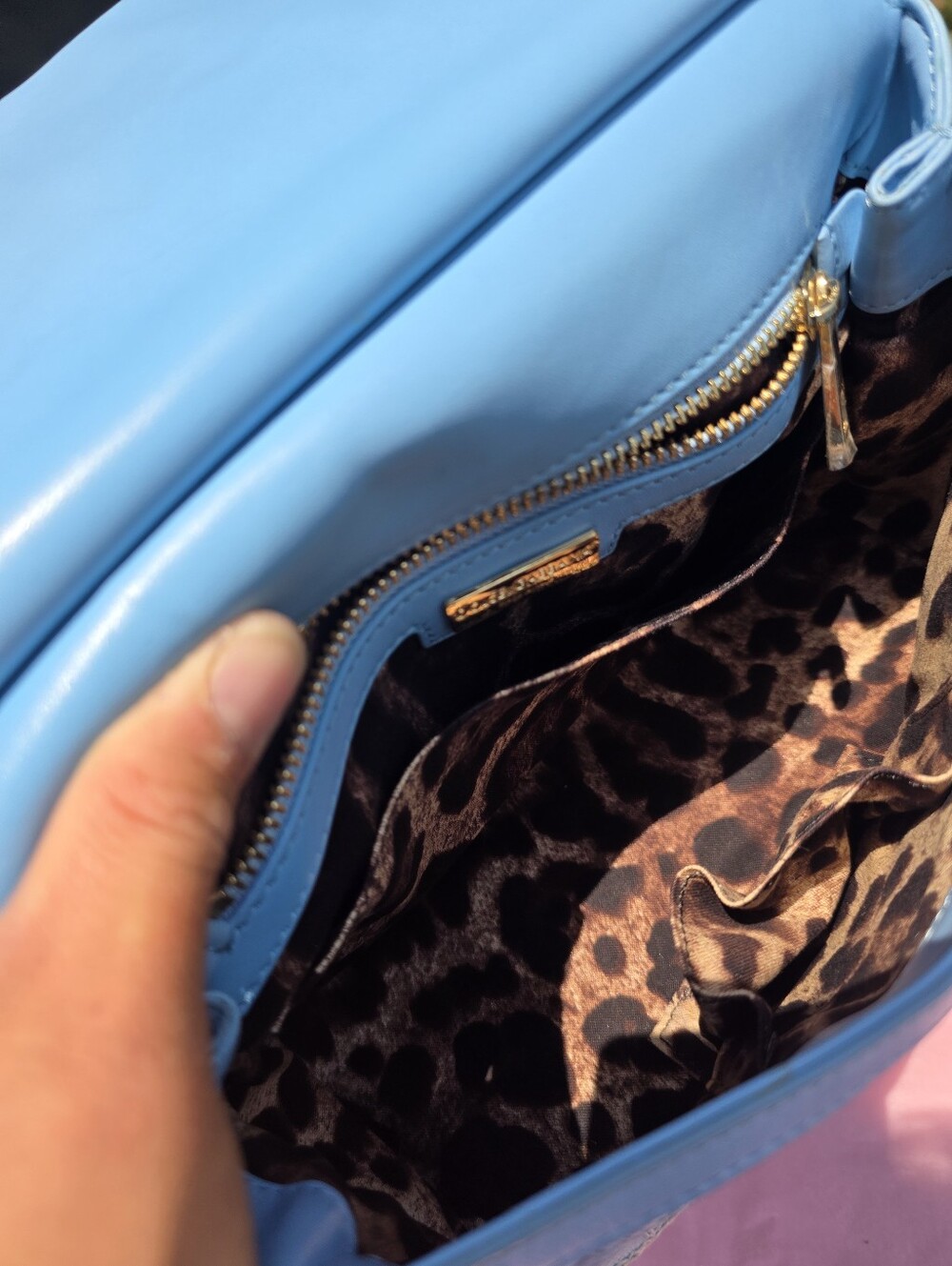 Authentic Dolce & Gabbana Miss Sicily Blue Lace Shoulder Bag – Made in Italy - Picture 13 of 13